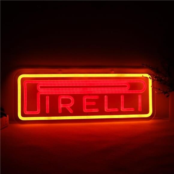 Pirelli Tires LED Neon Sign Tire Shop Garage Decor Man Cave Mechanic Gear Head - Picture 3 of 7